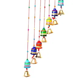 DECORVAIZ Wooden Handcrafted Windchime - 18 inch, Multicolor image 2