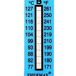 generic Thermax Temperature Indicating Label Strips, Irreversible, 10 Level, 77 Deg C to 127 Deg C image 1