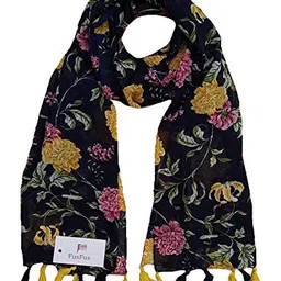 fusfus Women's Printed Scarf and Stoles, (Multicolor, FS10108) - Pack of 6 image 3