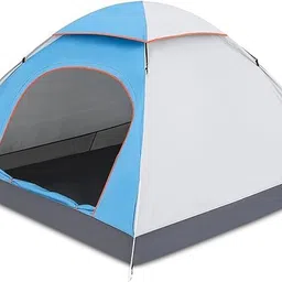 Rikriva Portale Picnic Camping Waterproof Tent Camping Dome Tents Outdoor Garden Collapsible Tent for Camping,Hiking,Beach &Travelling (Blue/White) image 1