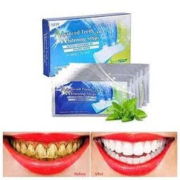 beauty que Professional Mint Flavor Advanced Teeth Whitening Strips for Sensitive Teeth image 1