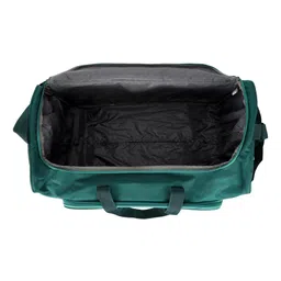 swiss military SprintLite Green Duffle Wheeler Bag, 61L Versatile Travel Bag, Durable Tear-Resistant Polyester, Smooth Wheels & Base Stand, Spacious with Quick-Access Zipper Pocket, Travel-Friendly image 5