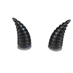 SELVIKE Devil's Helmet Thread Horn with Suction Rubber Pad for All Bikes and Motorcycles (Pack of 2) (BLACK) image 2