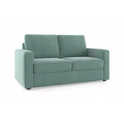 urban ladder create Apollo 2 Fabric Seater Sofa in Dusty Turquoise Velvet Colour image 2