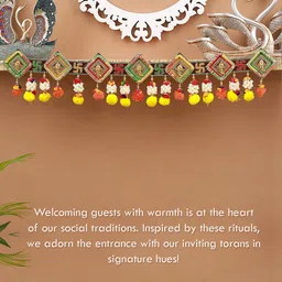 TIED RIBBONS Yellow & Green Artificial Flowers Door Hanging  Bandhanwar Toran image 5