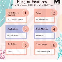 MI FASHION Set Of 4 Velvet Matte Long Lasting Nail Polish - 9.9ml Each image 3