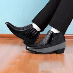 Bxxy Men 9 Cm Hidden Height Increasing Block-Heeled Chelsea Party Boot-image-88