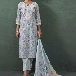 Anouk Women Floral Embroidered Kurta with Trousers & Dupatta-picture-31