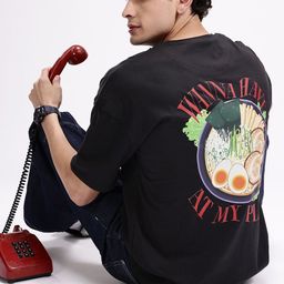 Kook N Keech Men Printed Drop-Shoulder Sleeves Oversized Pure Cotton T-shirt-picture-21