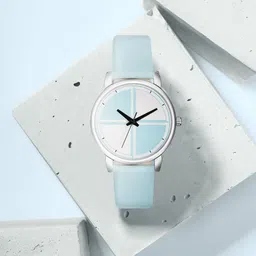 PERCLUTION ENTERPRISE Women Blue Printed Dial & Blue Leather Straps Analogue Watch PE360-picture-22