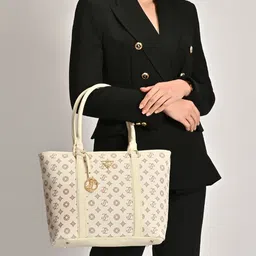 LAVIE Signature Women Typography Printed Structured Leather Shoulder Bag-picture-10
