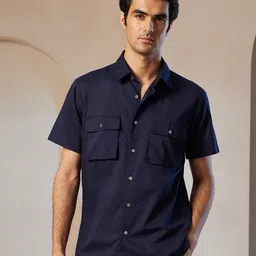 U.S. Polo Assn. Men Premium Spread Collar Solid Cotton Relaxed Fit Casual Shirt-picture-34