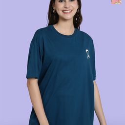Fabflee Women Multicoloured 2 Printed Drop-Shoulder Sleeves T-shirt-picture-45
