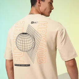 HRX by Hrithik Roshan Typography Printed Pure Cotton Oversized T-shirt-picture-13