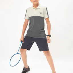 Technosport Boys Colourblocked Polo Collar UPF50 Sports Slim Fit T-shirt-picture-23