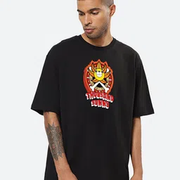 Mad Over Print Graphic Printed Cotton Oversized Fit T-shirt-image-33