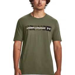 UNDER ARMOUR Camo Chest Stripe Short Sleeves Sports T-shirt-image-37