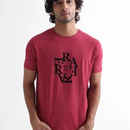 RARE RABBIT Men Burma Typography Printed Round Neck Slim Fit Cotton T-Shirt-picture-26