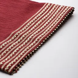 Varanga Women Regular Gotta Patti Silk Crepe Kurta with Trousers & With Dupatta image 2