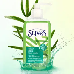 St. Ives Set of 2 Clear Face Wash with Tea Tree & 2% Salicylic Acid - 190g Each image 5