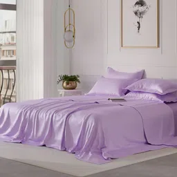 Stoa Paris Date Night 300 TC Flat King Bedsheet with 4 Pillow Covers-picture-34