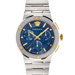 Versace Men Patterned Dial & Stainless Steel Straps Analogue Watch VEZ900221-picture-16