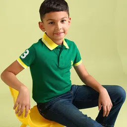 U.S. Polo Assn. Kids Boys Brand Logo Polo Collar Pure Cotton T-shirt-picture-18