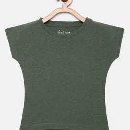 METRO KIDS COMPANY Girls Olive Green Solid Regular Crop Top-picture-37