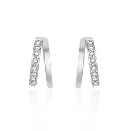MYKI Set Of 2 Silver-Plated Contemporary Half Hoop Earrings-picture-39