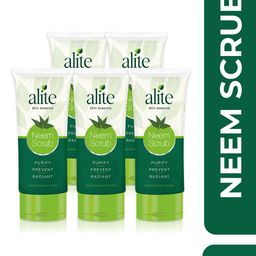Alite Set Of 5 Neem Scrub With Cucumber & Aloe Vera Extract - 70 g Each-picture-1