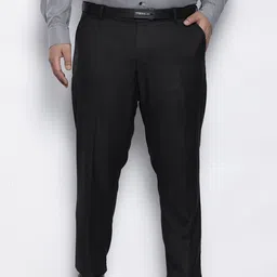 Hardsoda by The Indian Garage Co Men Plus Size Regular Fit Formal Trousers-picture-32