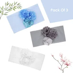 SYGA Girls Set Of 3 Lightweight Stretchable Floral Headband-image-57