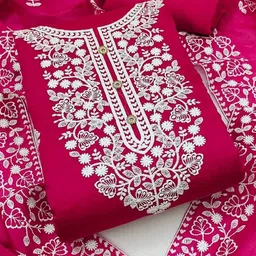 Sidhidata Floral Embroidered Unstitched Dress Material-picture-25
