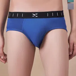 Masch Sports Pack Of 3 Antimicrobial Basic Briefs BRF-3-SOL-EI-BLU-GRN-GRY-picture-14