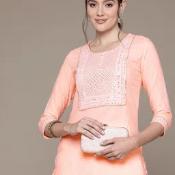 Readiprint Fashions Striped Embroidered Sequinned Kurta-picture-23