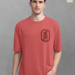 BULLMER Men Pack Of 2 Round Neck Printed Oversized T-shirts-picture-16