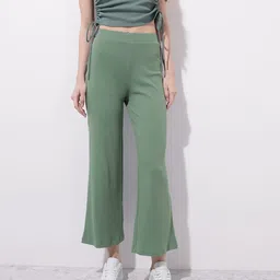 DressBerry Women Coastal Cool Satin Swank Wide Leg Trousers-image-47