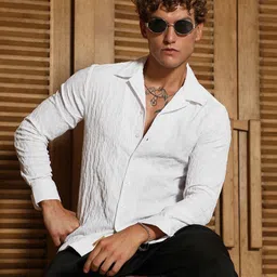 Campus Sutra Comfort Opaque Cotton Regular Fit Casual Shirt-picture-24