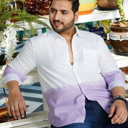 Instafab Plus Men Comfort Opaque Colourblocked Casual Shirt-picture-42