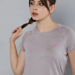 HRX by Hrithik Roshan Women Mauve Brand Logo Rapid-Dry Running T-shirt-picture-35