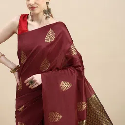 Royal Rajgharana Saree Woven Design Ethnic Motifs Zari Pure Silk Banarasi Saree-picture-34