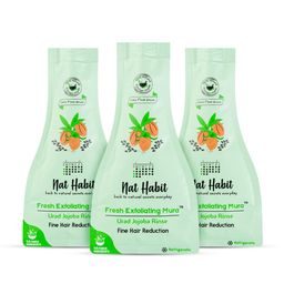 Nat Habit Set of 3 Fresh Exfoliating Mura Urad Jojoba Rinse Face Scrub - 25 g each-picture-0