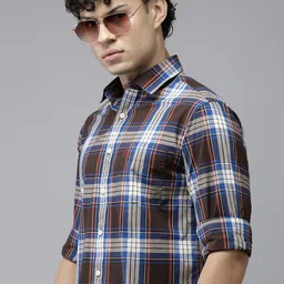 U.S. Polo Assn. Pure Cotton Tailored Fit Tartan Checked Casual Shirt-picture-10