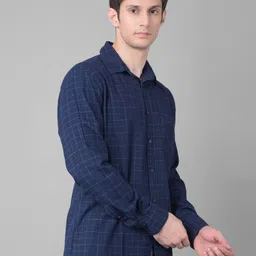 Crimsoune Club Slim Fit Grid Tattersall Checked Pure Cotton Casual Shirt-image-58
