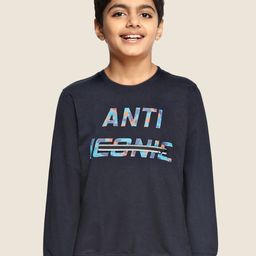 Gini and Jony Boys Navy Blue Pure Cotton Printed Sweatshirt-picture-25