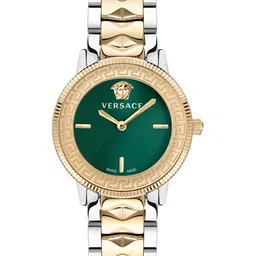 Versace Women Textured Dial & Stainless Steel Bracelet Style Straps Analogue Watch VE2P00522-image-18