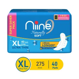 Niine 40 Pcs Of Ultra Thin Sanitary Pads With Biodegradable Disposal Bags - XL-picture-28