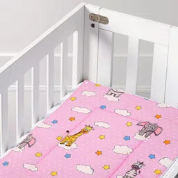 Baby Moo Pink 3 Pieces Printed Waterproof Changing Sheets-image-0