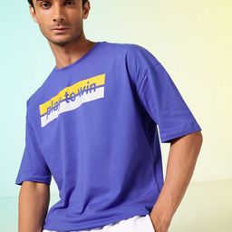 HRX by Hrithik Roshan Men Printed Drop-Shoulder Sleeves Oversized Pure Cotton T-shirt-picture-12