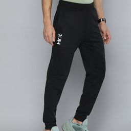HRX by Hrithik Roshan Men Lifestyle Brand Logo Printed Terry Joggers-picture-34